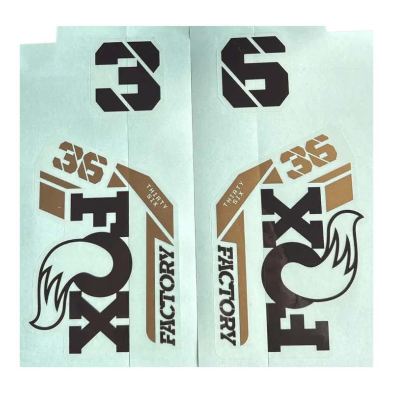 FOX 36 Factory Decal | Black Logo / Gold