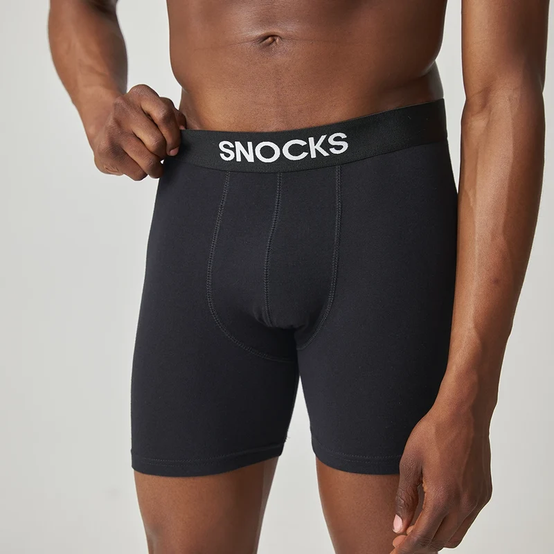 Lange Premium Boxershorts | Schwarz