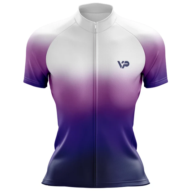 Women's Purple Gradient Cycling Jersey