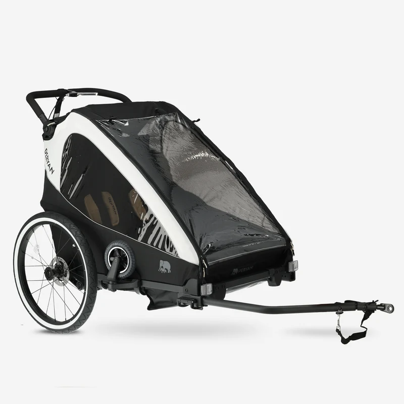 Luxus-Fahrradanhänger V2 – Wanderwagen – Laufkinderwagen Cream