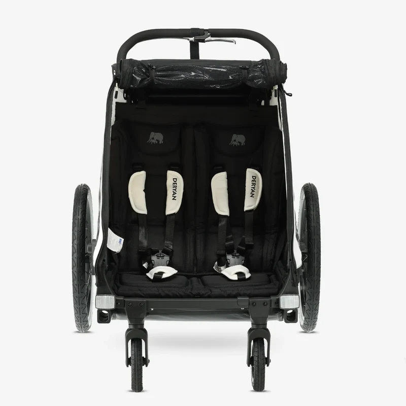 Luxus-Fahrradanhänger V2 – Wanderwagen – Laufkinderwagen Cream