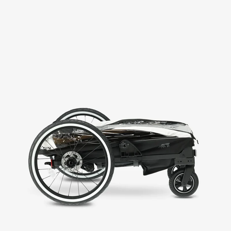 Luxus-Fahrradanhänger V2 – Wanderwagen – Laufkinderwagen Cream