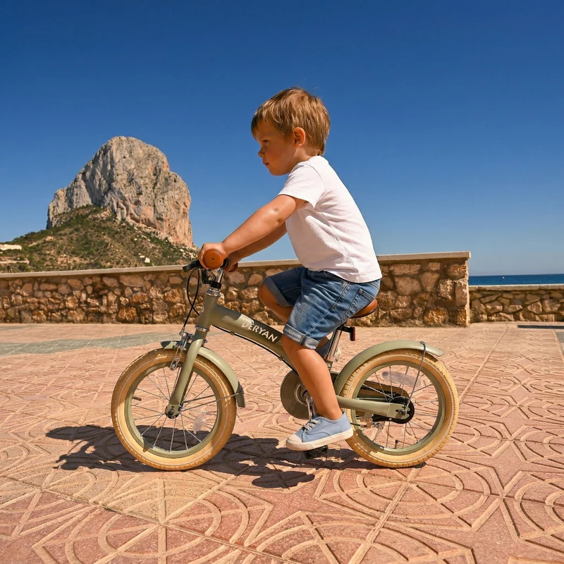 Luxus Kinderfahrrad 12 Zoll - 3 in 1 - Laufrad Grün