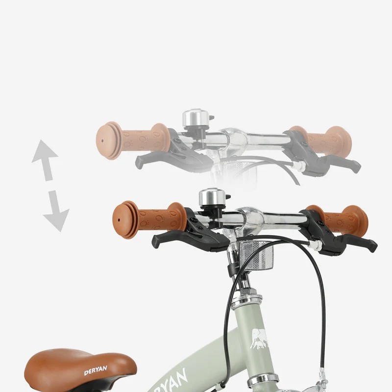 Luxus Kinderfahrrad 14 Zoll - 3 in 1 - Laufrad Grün