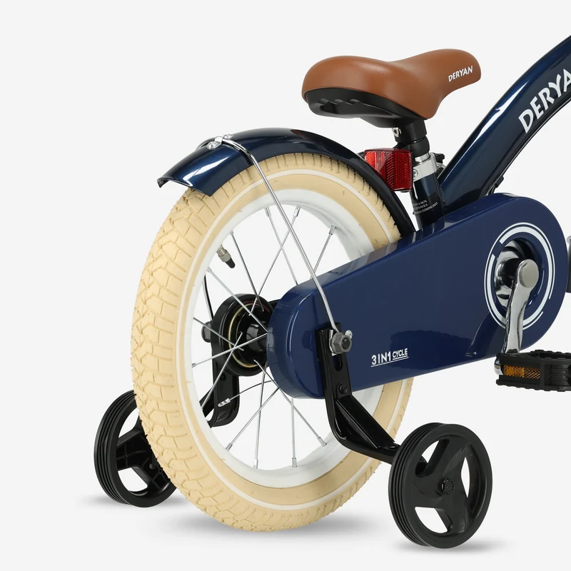 Luxus Kinderfahrrad 14 Zoll - 3 in 1 - Balance Fahrrad Blau