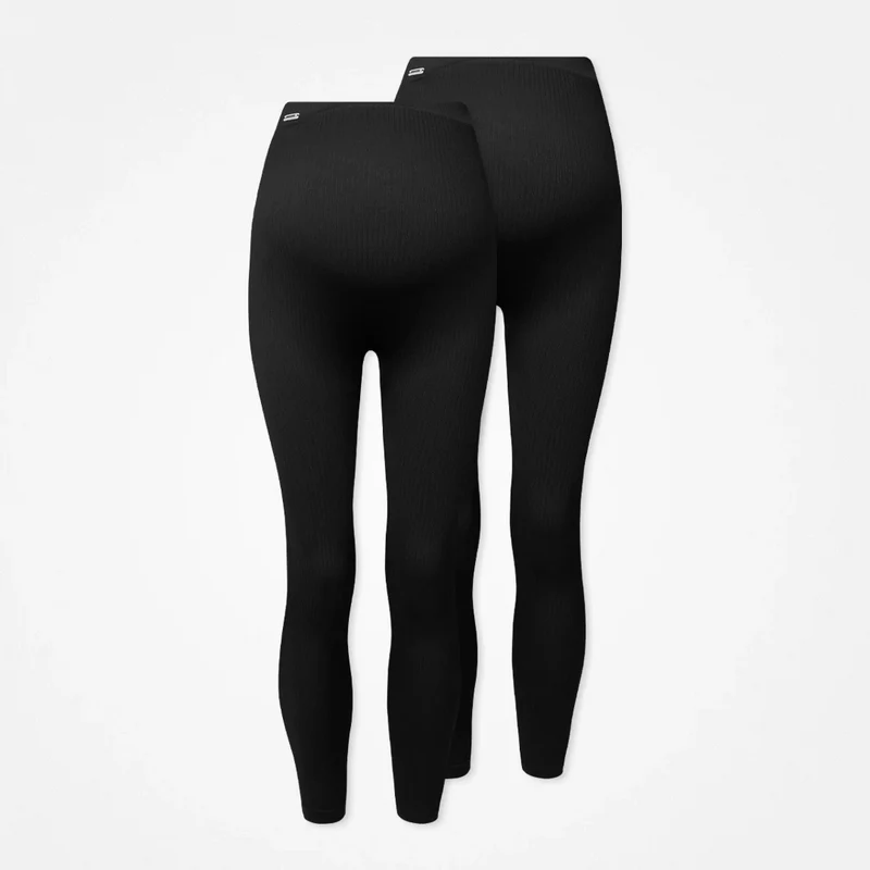 Umstandsleggings Seamless | Schwarz