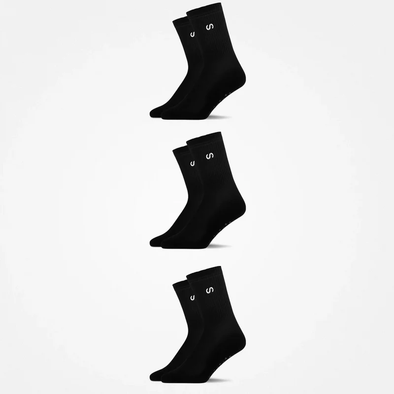 Pilates Socken | Schwarz (Logo)