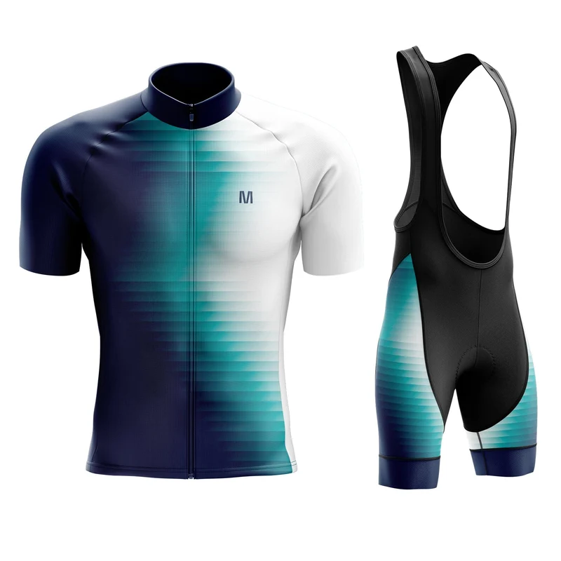 Men's Blue Side Cycling Jersey or Bib Shorts