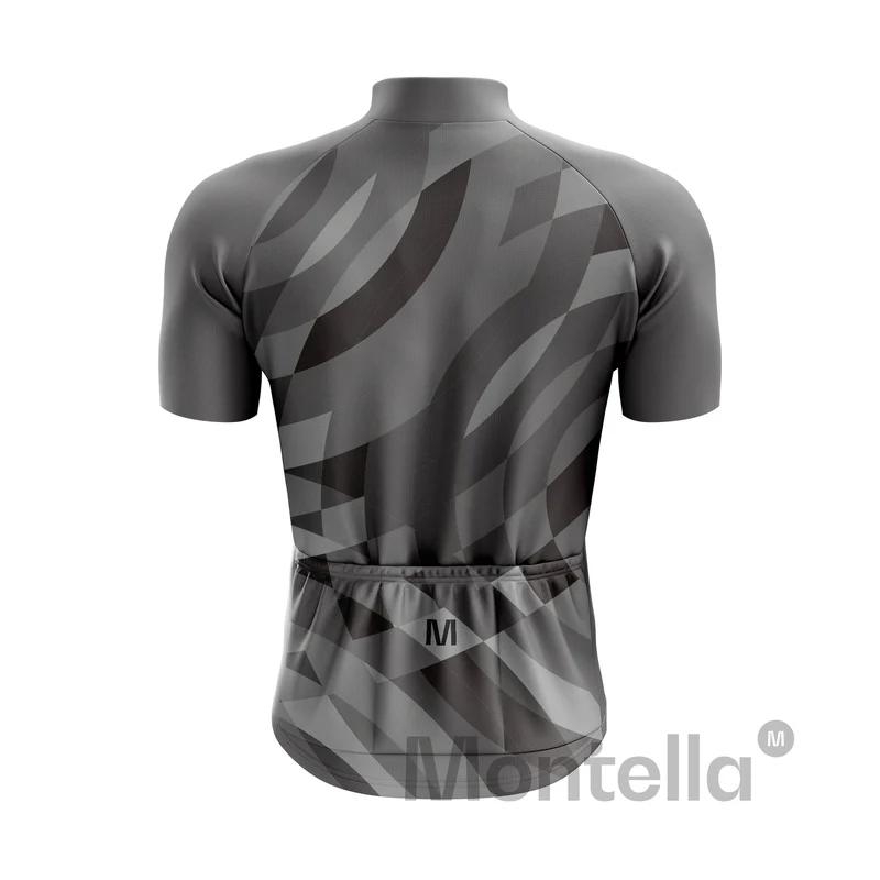 Men's Grey Pattern Cycling Jersey or Bib Shorts