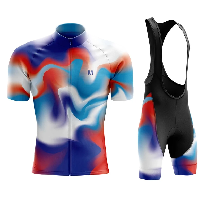 Men's Purple Gradient Cycling Jersey or Bib Shorts