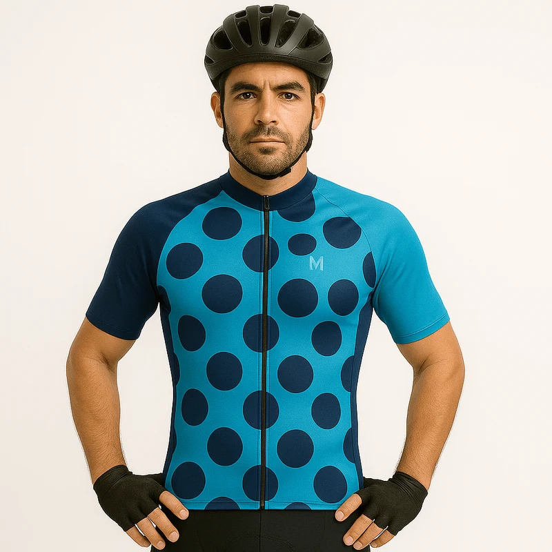 Men's Blue Dots Cycling Jersey