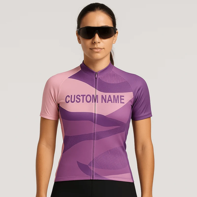 Custom Women Cycling Jersey - Purple