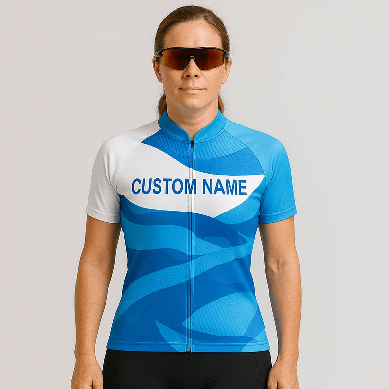 Custom Women Cycling Jersey or Shorts - Blue