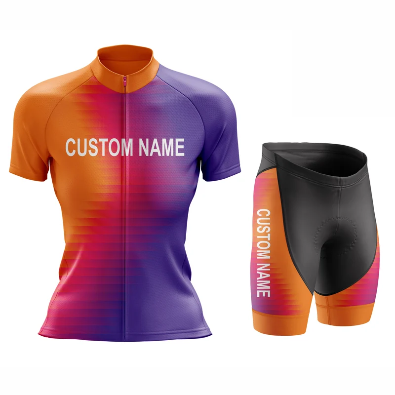 Custom Women Cycling Jersey or Shorts - Orange