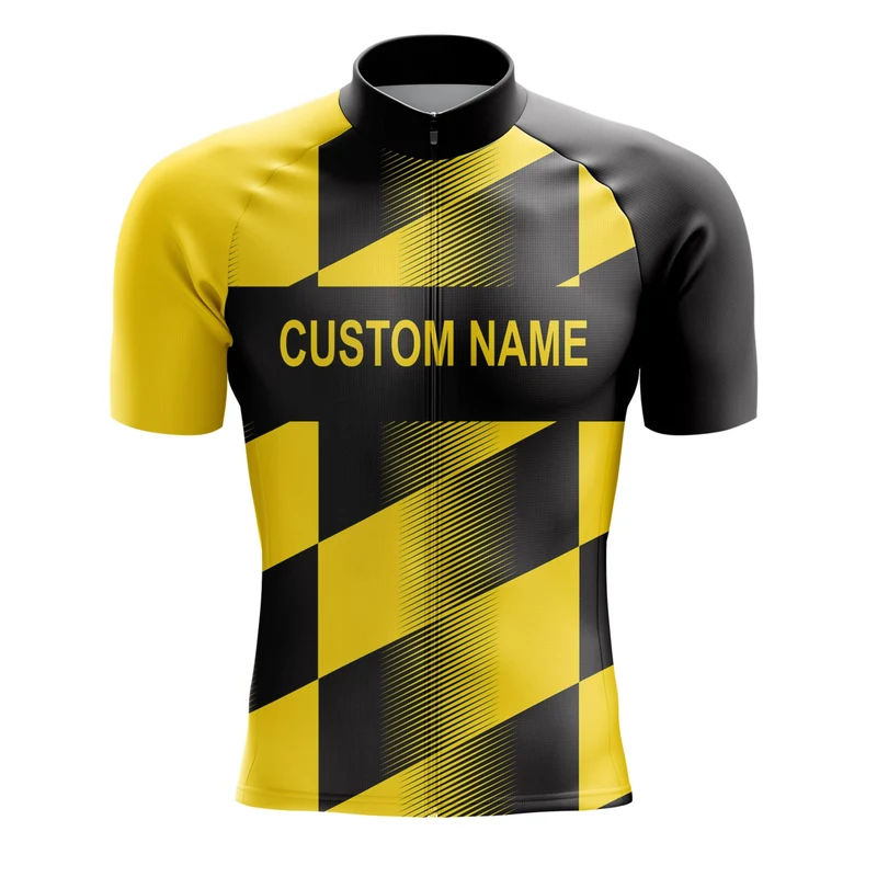 Custom Yellow Cycling Jersey