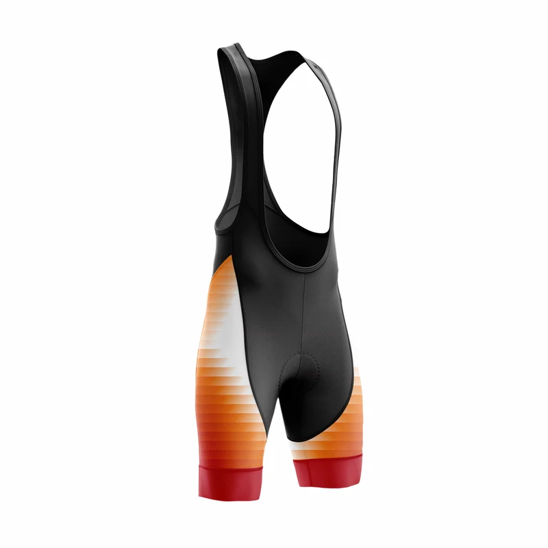 Men's Orange Side Cycling Bib Shorts