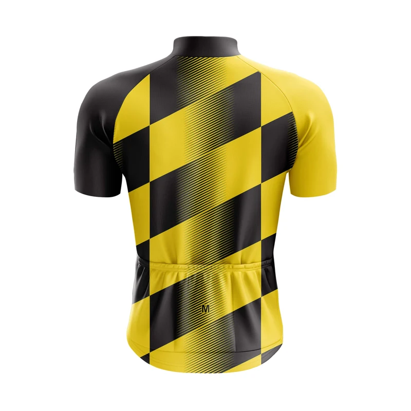 Men's Yellow Black Cycling Jersey
