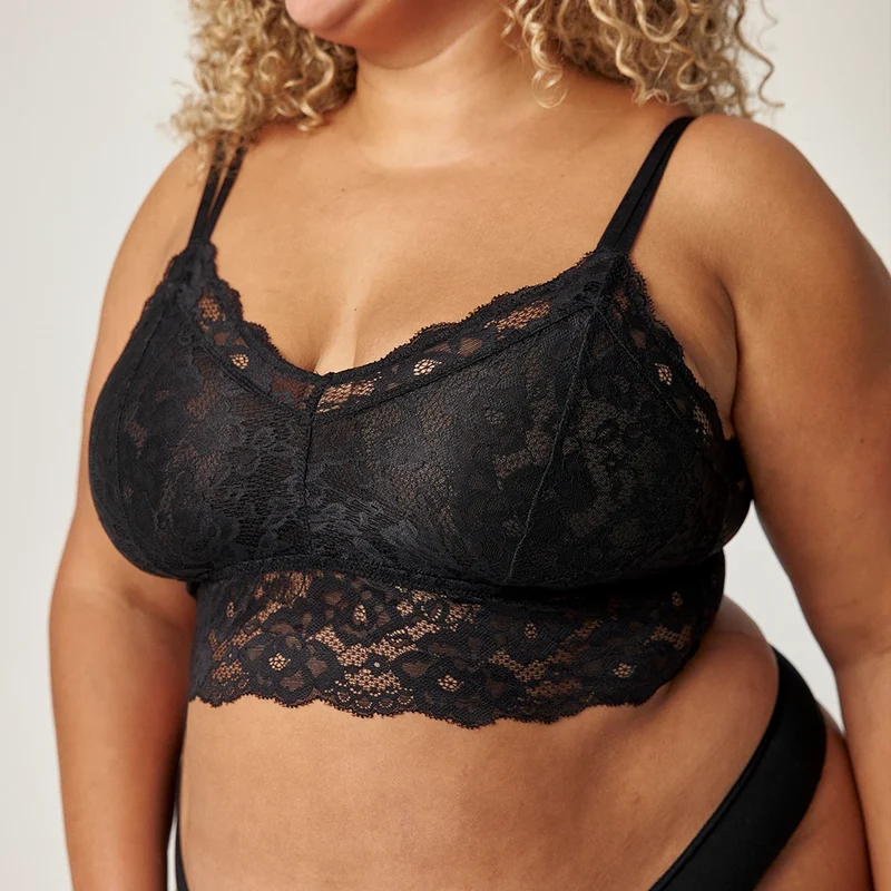 Spitzen-BH Plus Size | Schwarz