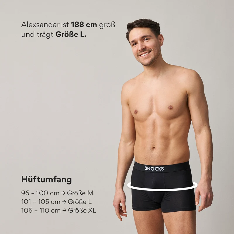 Premium Boxershorts aus Bambus | Schwarz