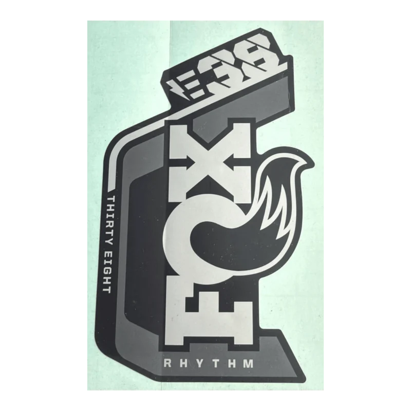 2023 FOX 38 E-Bike+ Rhythm Decal | Matte Black Background