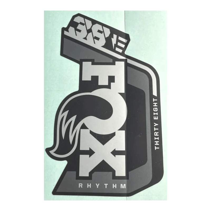 2023 FOX 38 E-Bike+ Rhythm Decal | Matte Black Background
