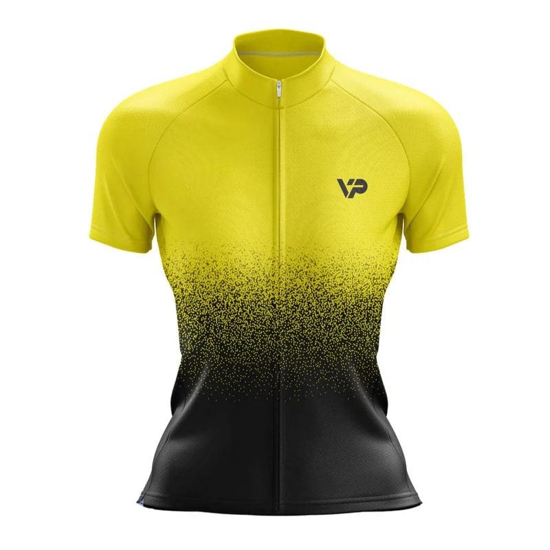 Women's Yellow Gradient Cycling Jersey