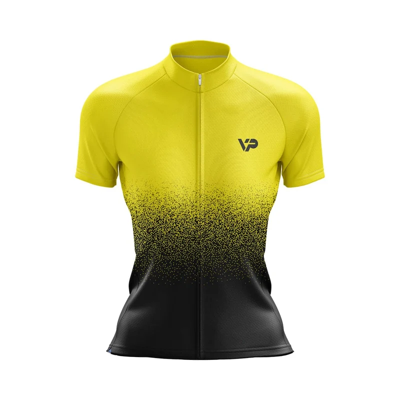 Women's Yellow Gradient Cycling Kit