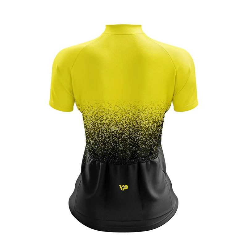Women's Yellow Gradient Cycling Kit