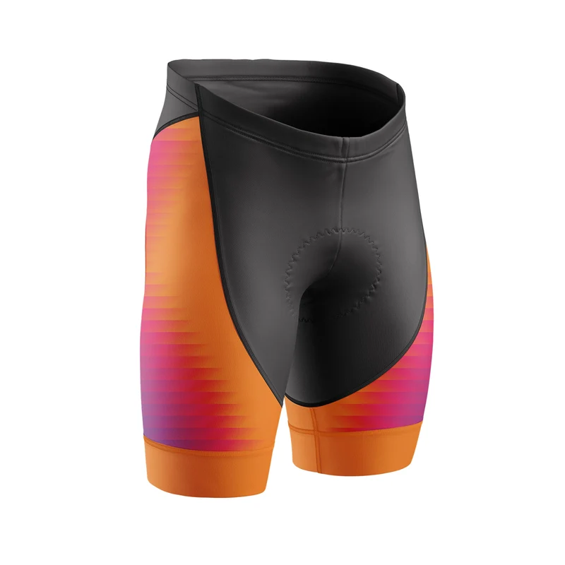 Women Orange Gradient Cycling Shorts