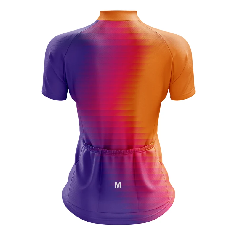 Women's Orange Gradient Cycling Jersey