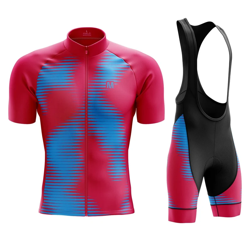 Men's Pink Wave Shift Cycling Jersey or Bib Shorts