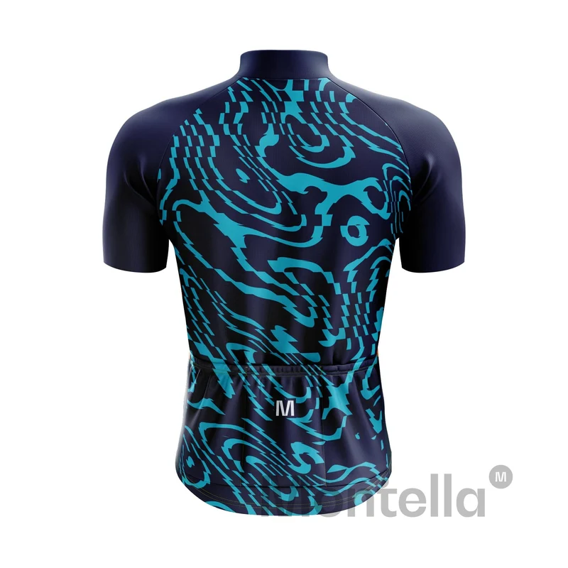 Men's Blue Wave Shift Cycling Jersey or Bib Shorts
