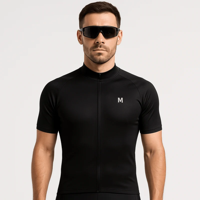 Men's Black Cycling Jersey