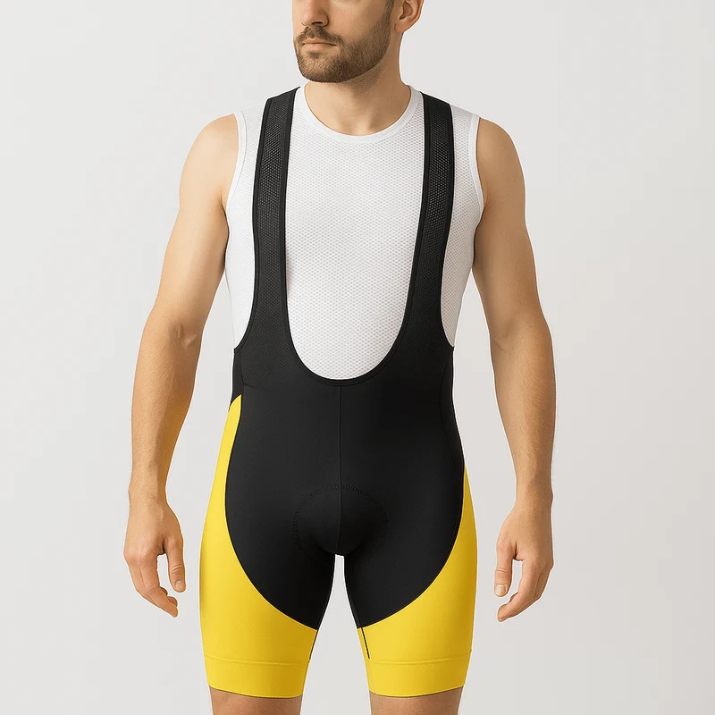 Yellow Cycling Bib Shorts