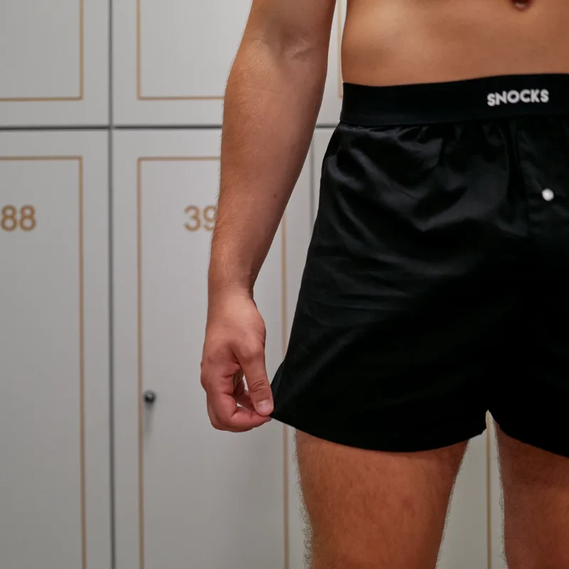 American Boxershorts mit Gummibund | Schwarz