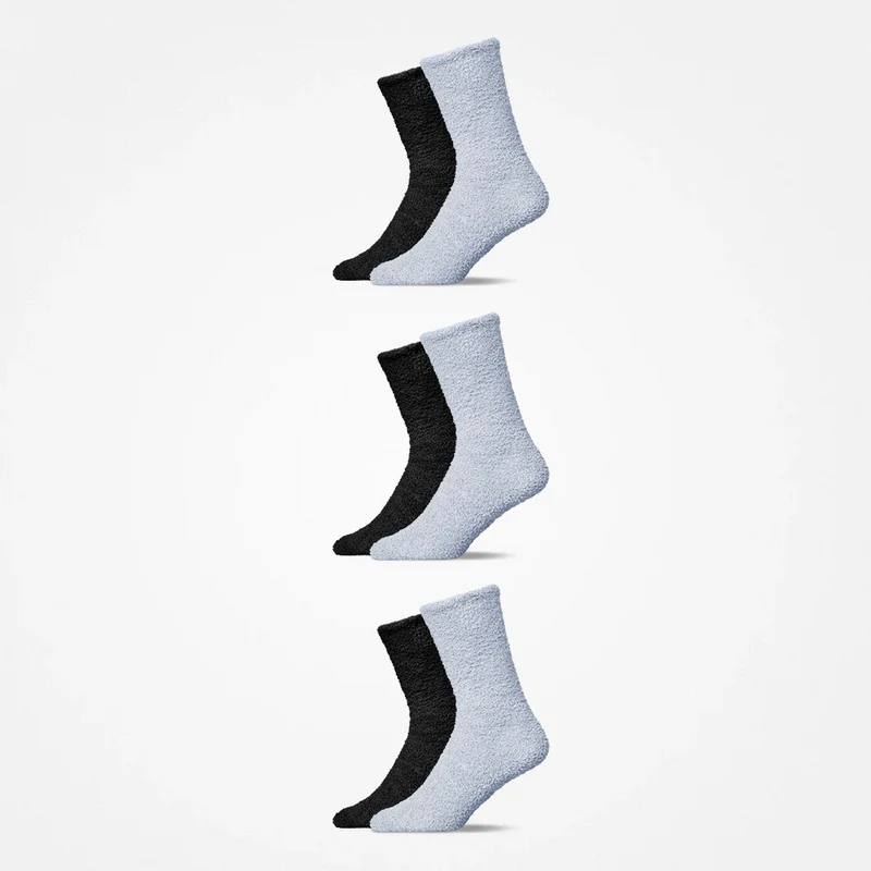 Kuschelsocken | Mix (Schwarz/Blaugrau)