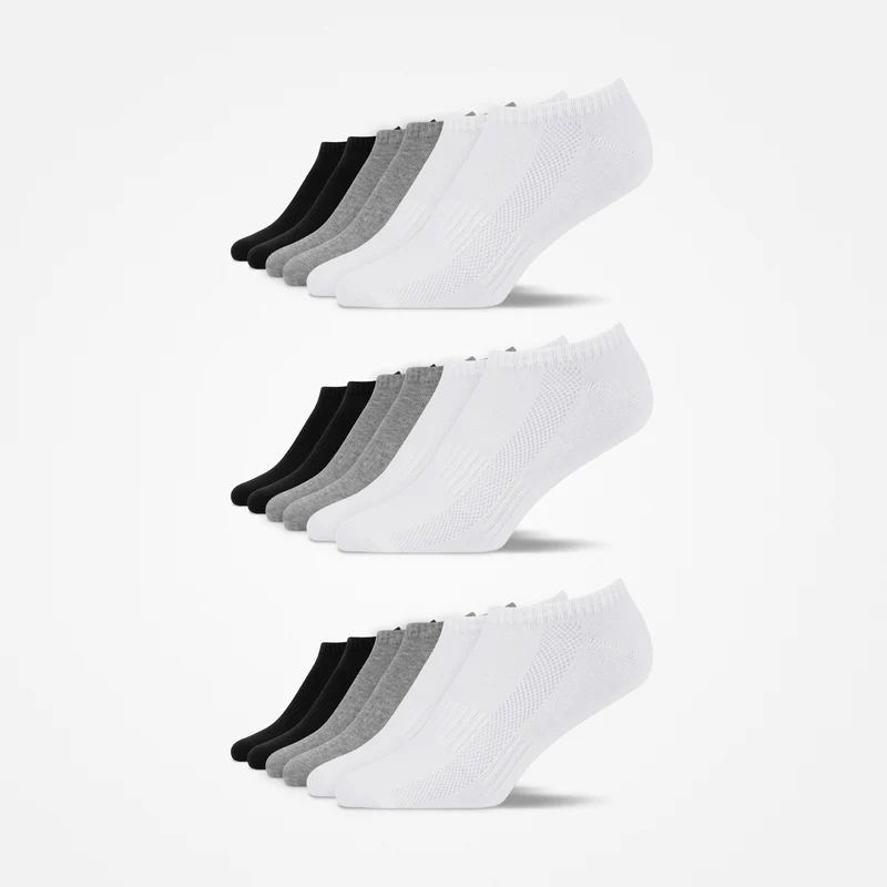 Premium Sneaker Socken | Mix (Schwarz/Weiß/Grau)