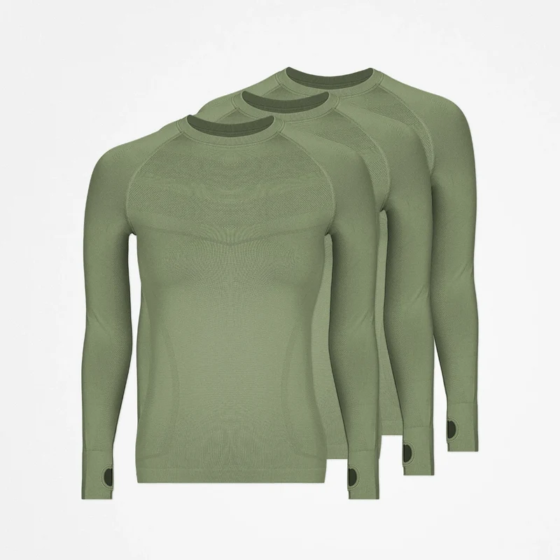 Sportshirt langarm Damen | Pastellgrün