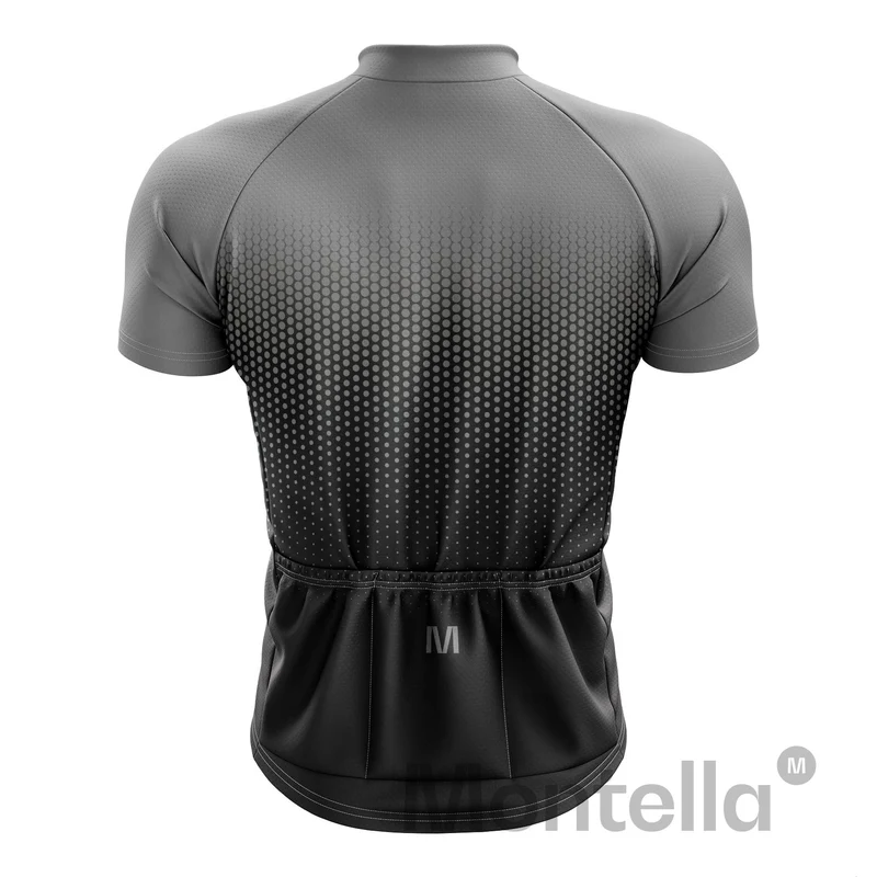 Men's Grey Gradient Cycling Jersey