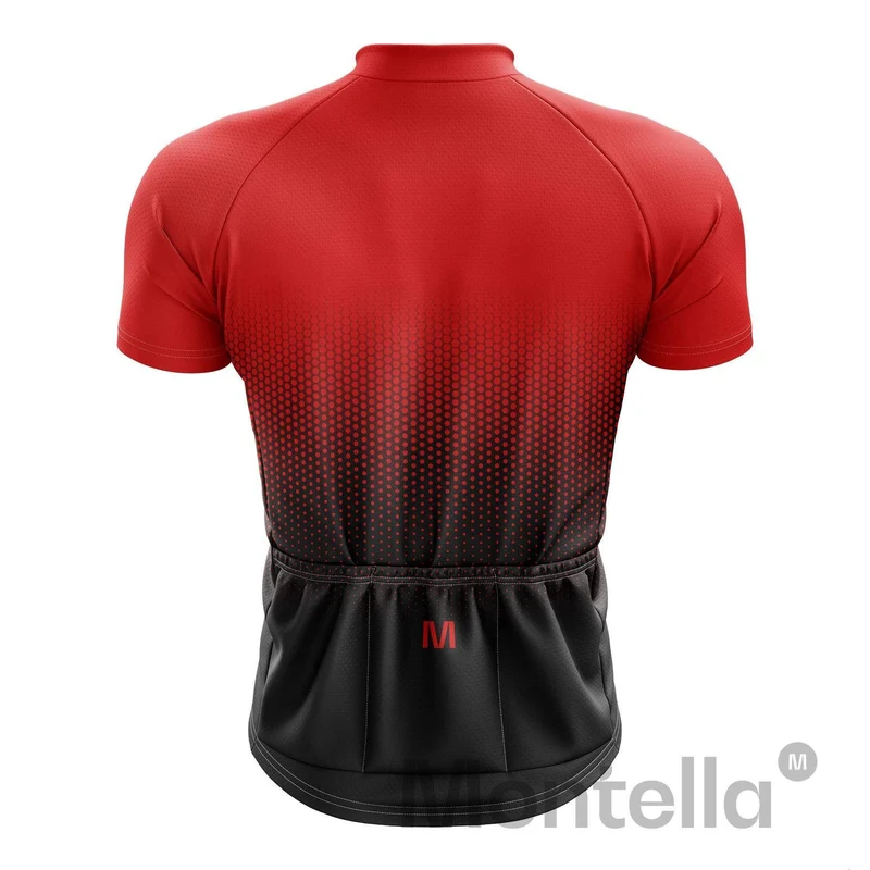 Men's Red Gradient Cycling Jersey or Bibs