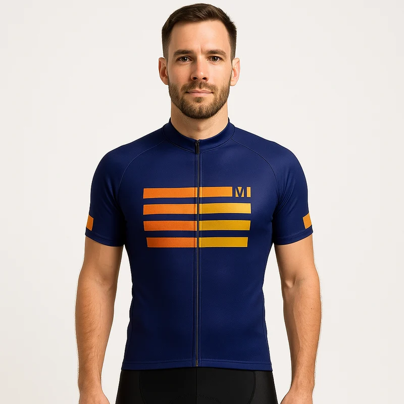 Men's Blue Lines Cycling Jersey
