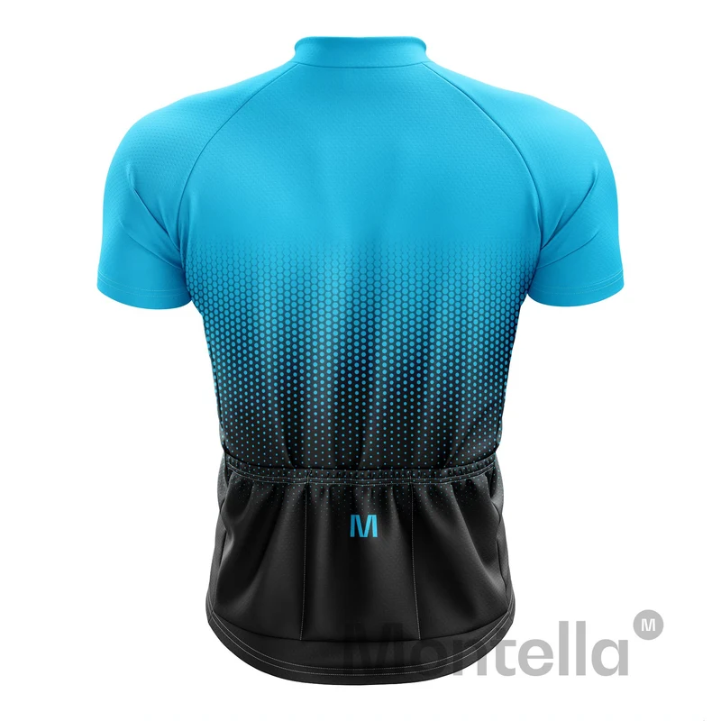 Men's Blue Gradient Cycling Jersey or Bibs