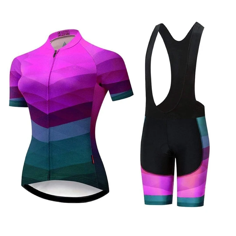 Women's Pink Pattern Cycling Jersey or Shorts