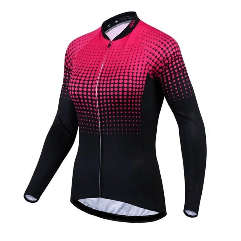 Women's Pink Gradient Long Sleeve Jersey