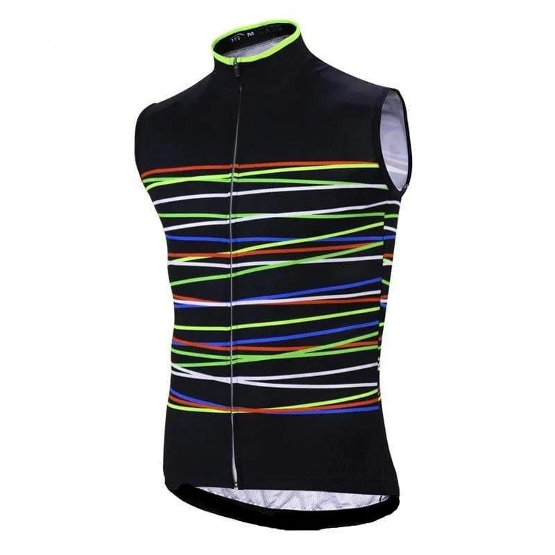 Men's Sleeveless Lines Cycling Jersey