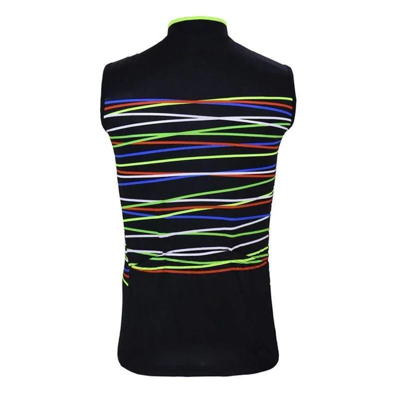 Men's Sleeveless Lines Cycling Jersey