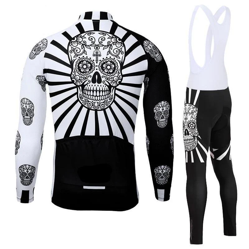 Skull Long Sleeve Cycling Jersey or Bib Pants