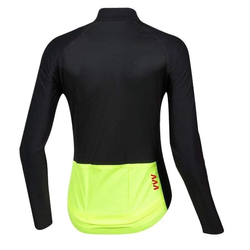 Women's Black Long Sleeve Cycling Jersey