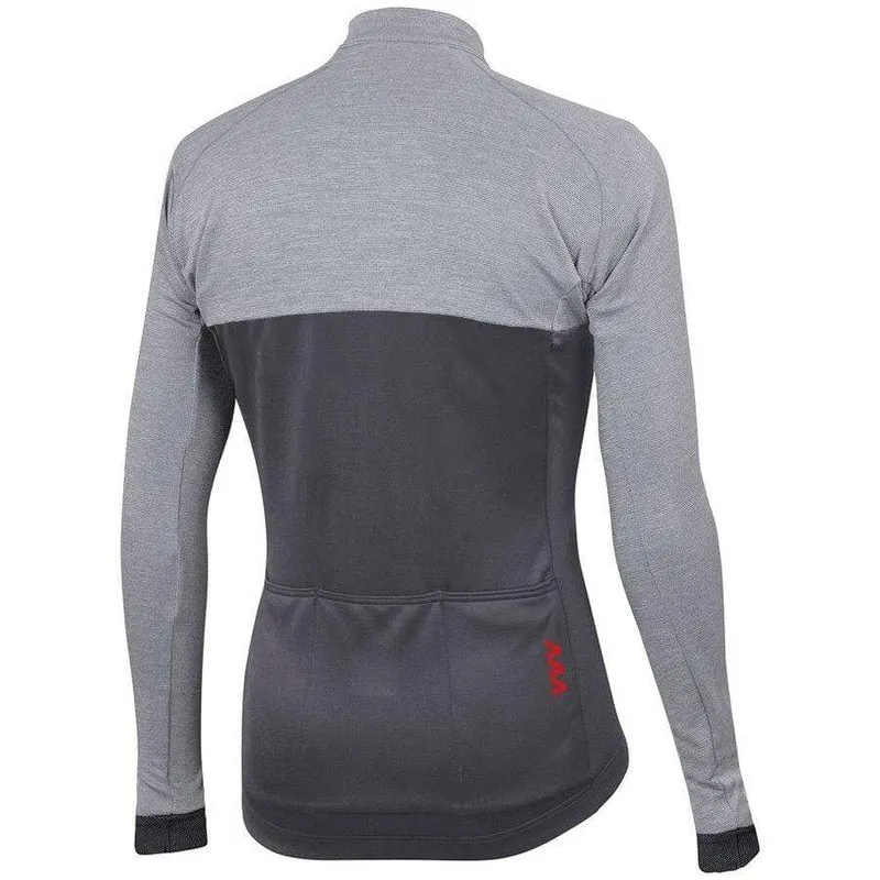 Women's Grey Style Long Sleeve Cycling Jersey