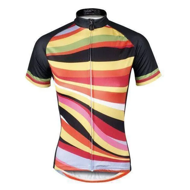 Women's Colourful Wavy Cycling Jersey